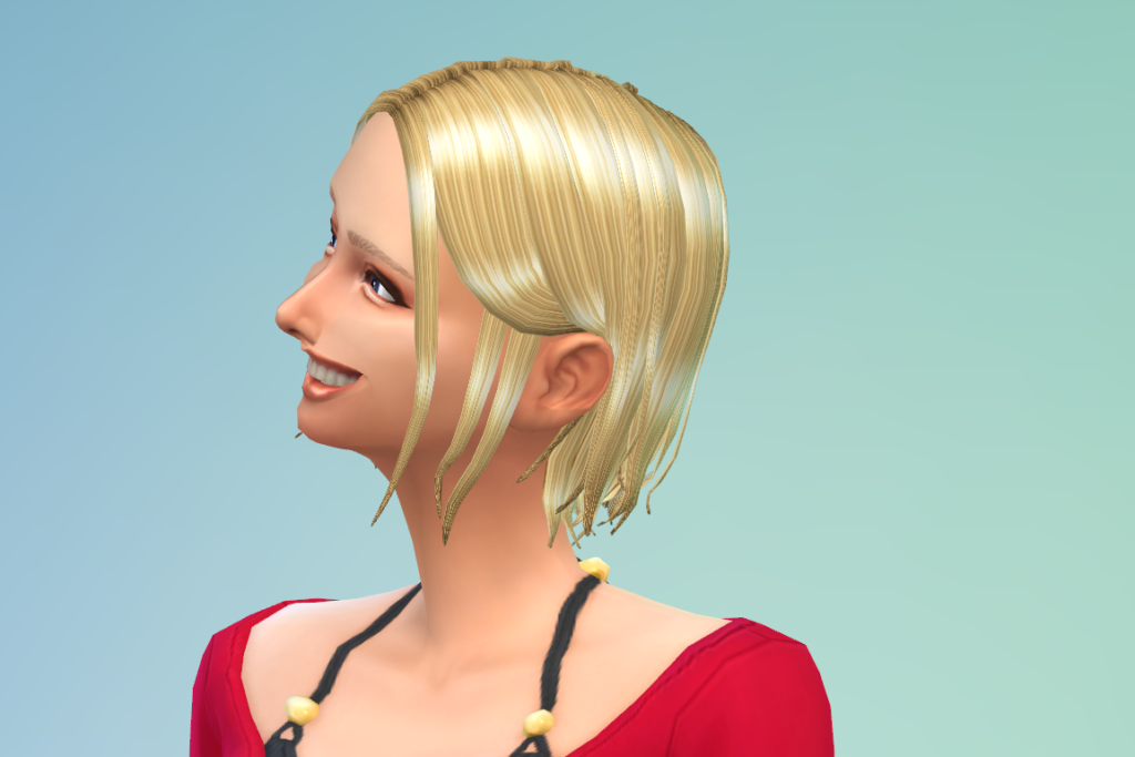 Simight short hair 001 Side The Sims4