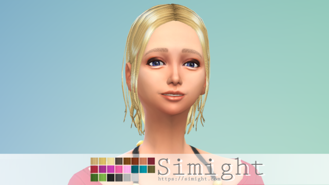 Simight short hair 001 The Sims4