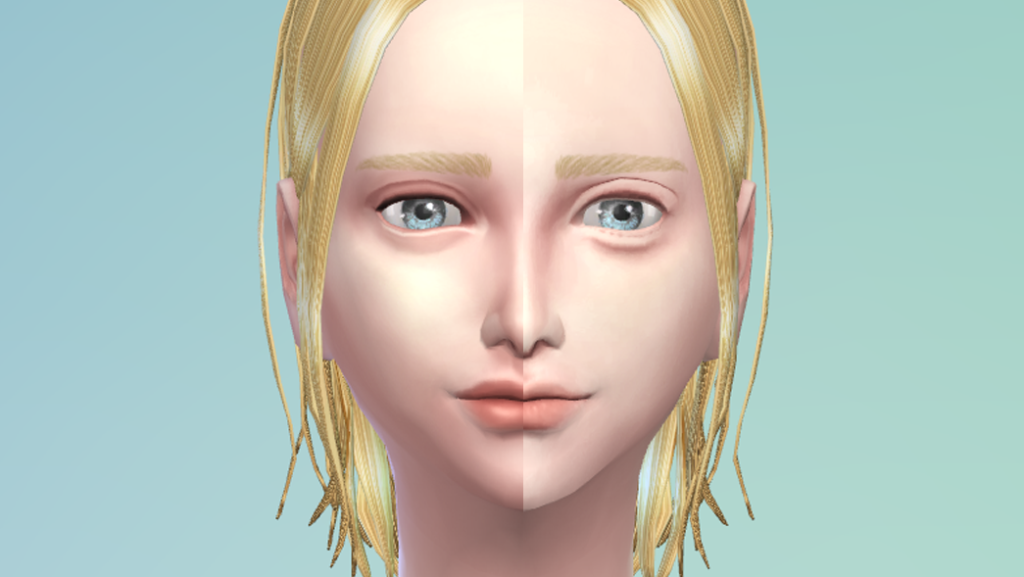 シムズ4スキンディテールビフォーアフター