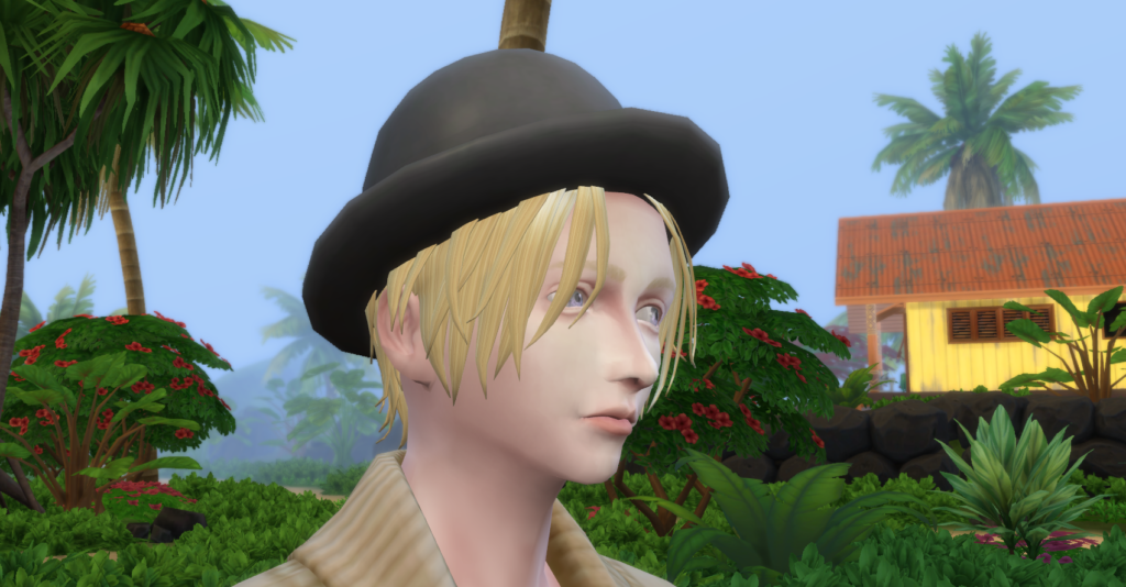 Simight short hair hat 003 The Sims4